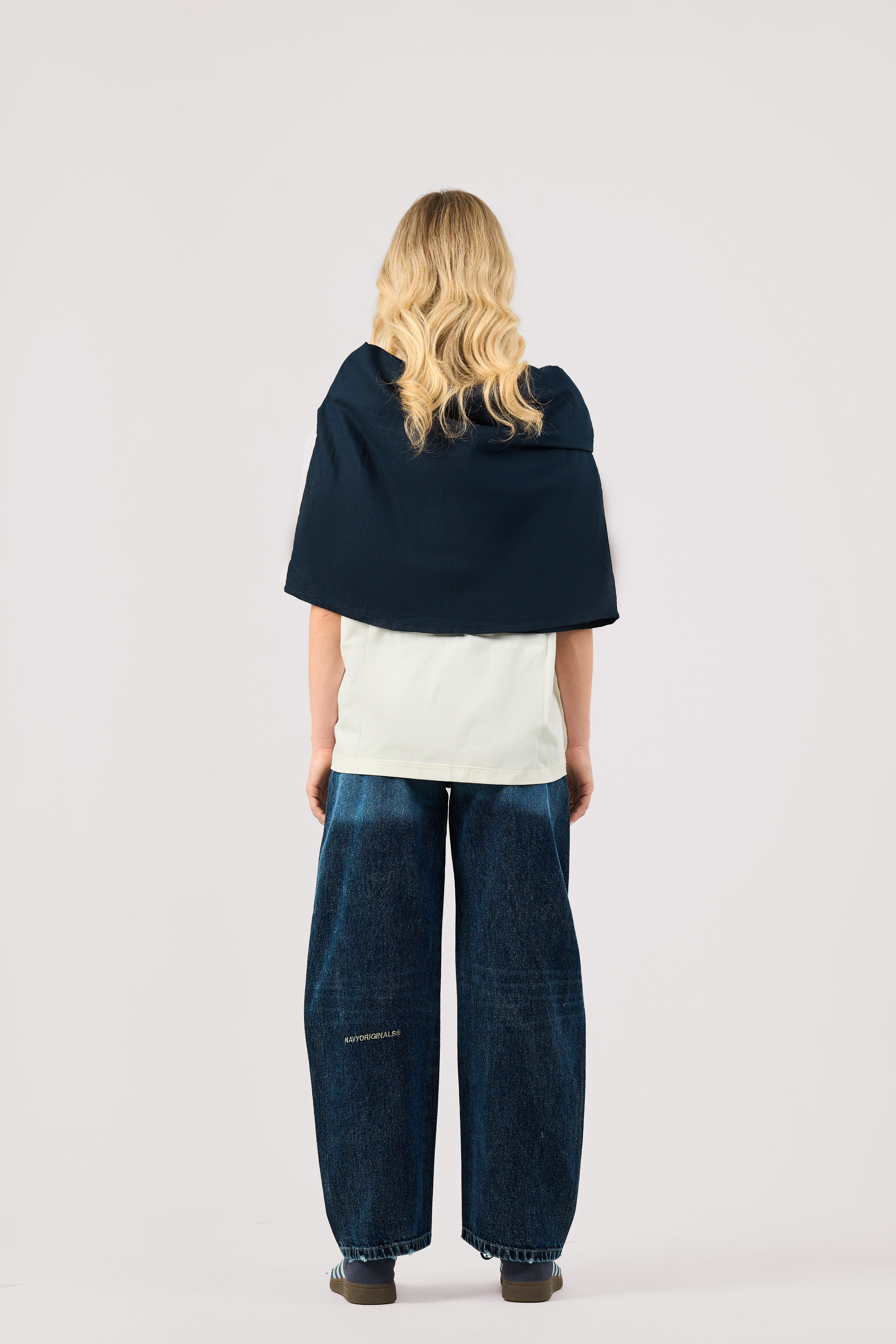 DARK BLUE BALLOON JEANS