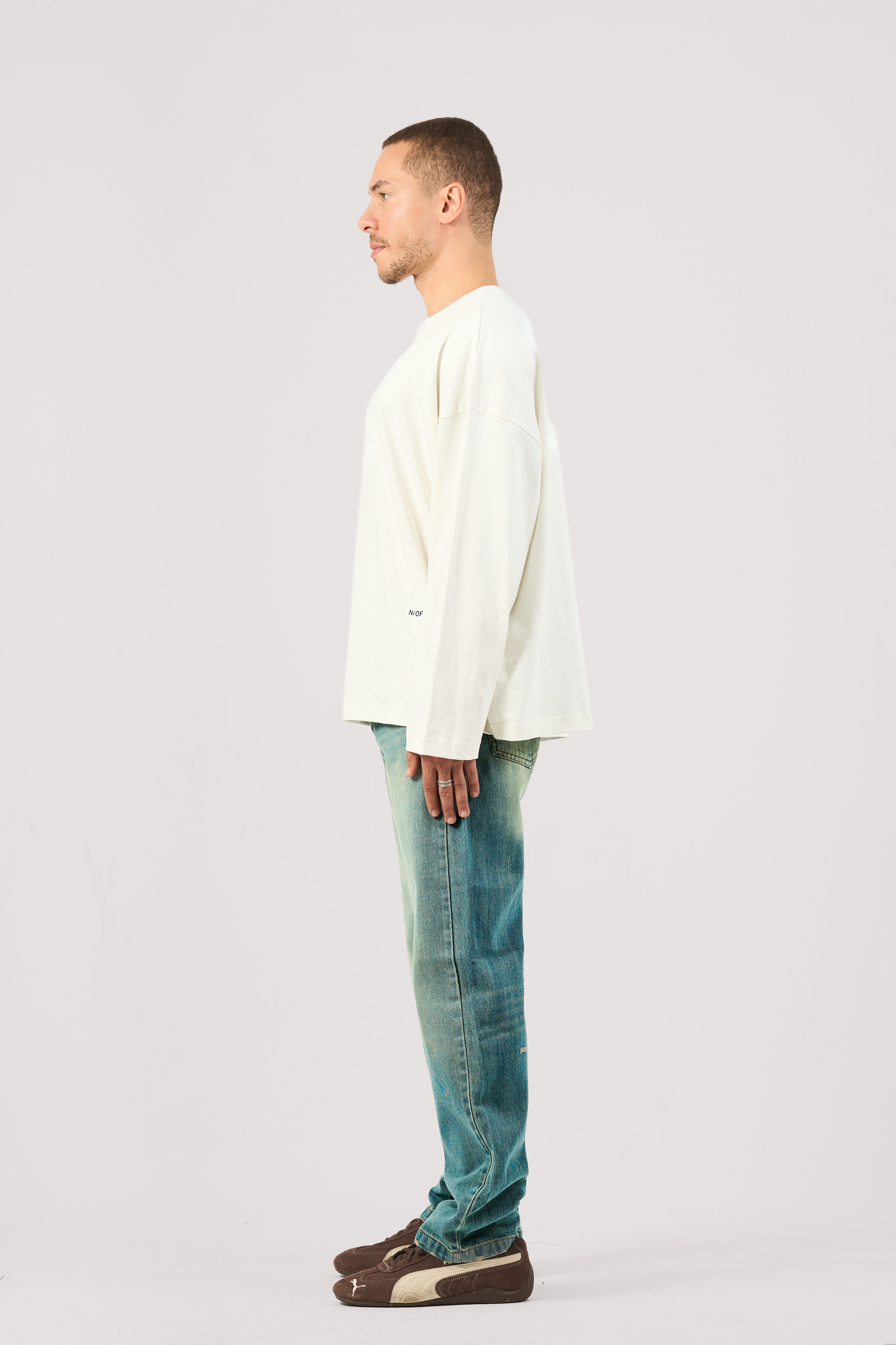 LIGHT BLUE WIDE LEG JEANS