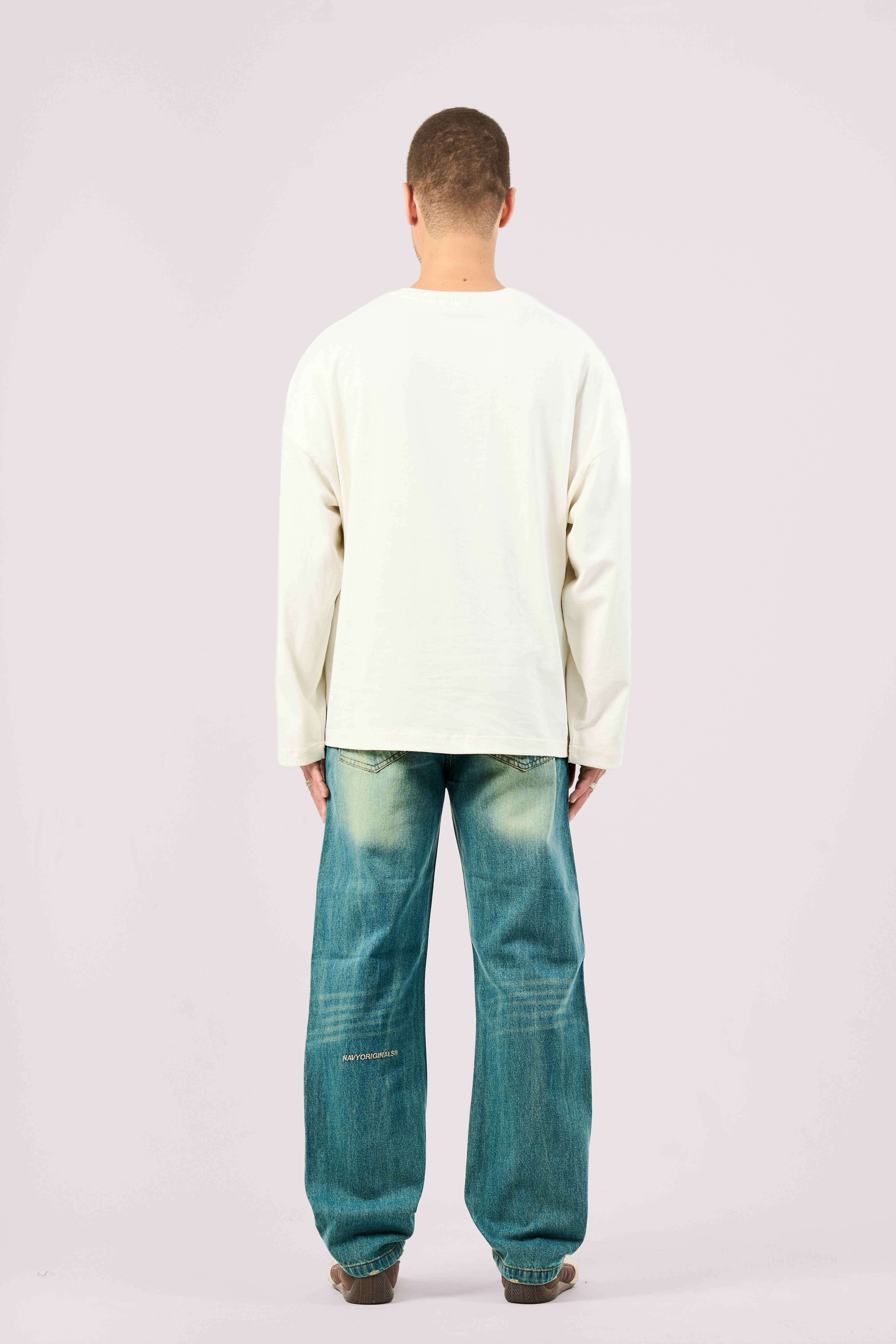 LIGHT BLUE WIDE LEG JEANS