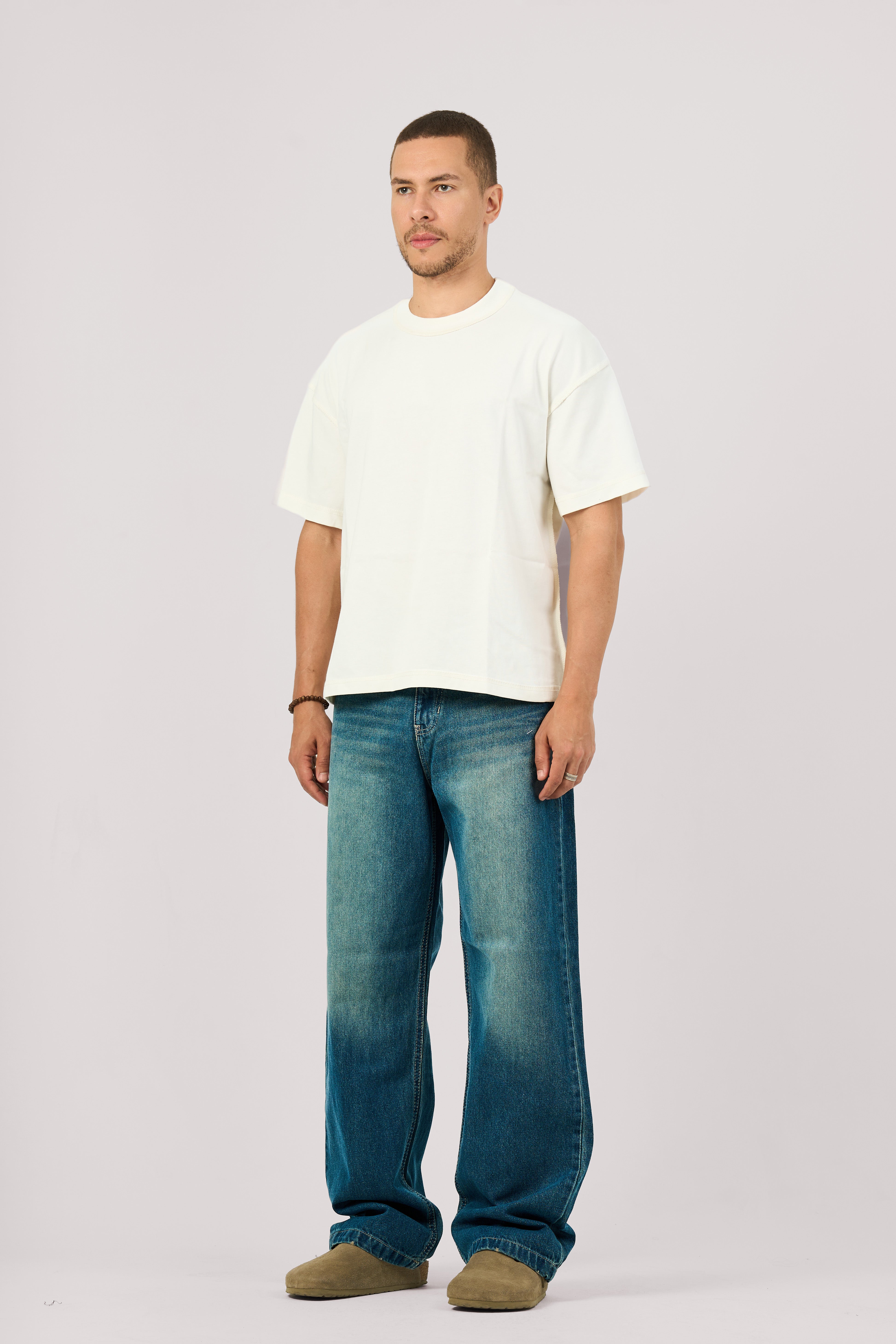 DARK BLUE WIDE LEG JEANS
