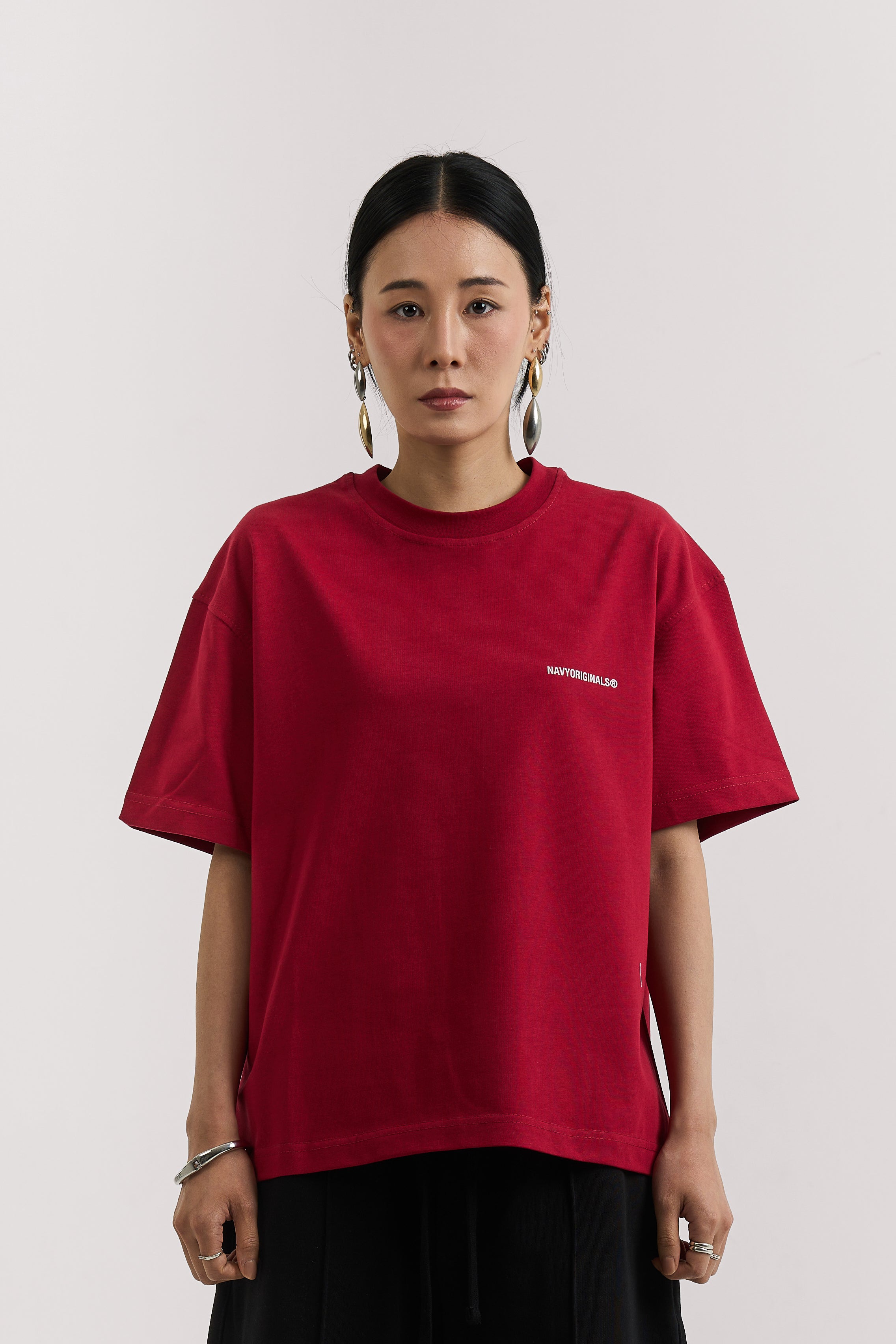 BURGUNDY BASIC T-SHIRT