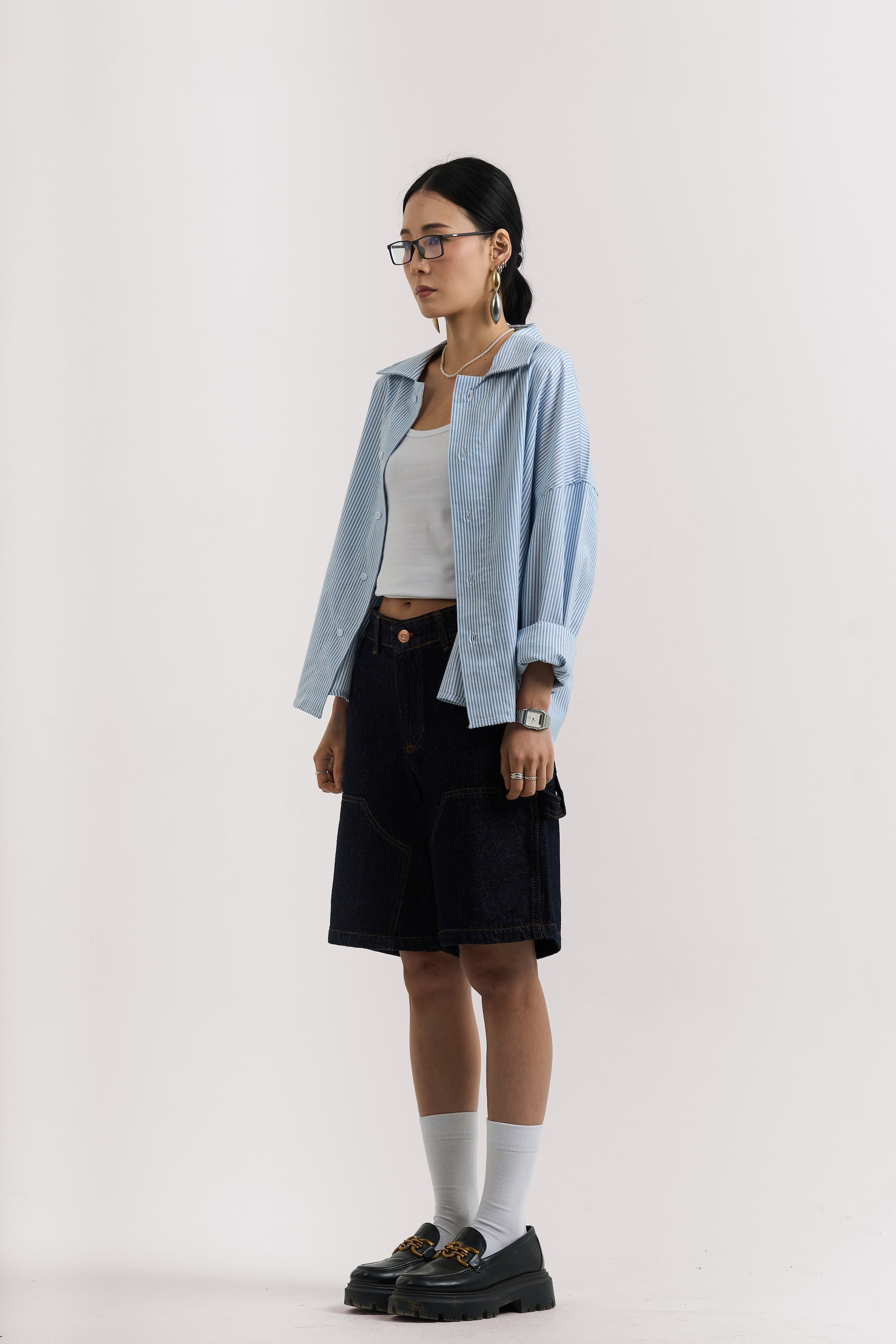 RAW BLUE CARPENTER JORTS