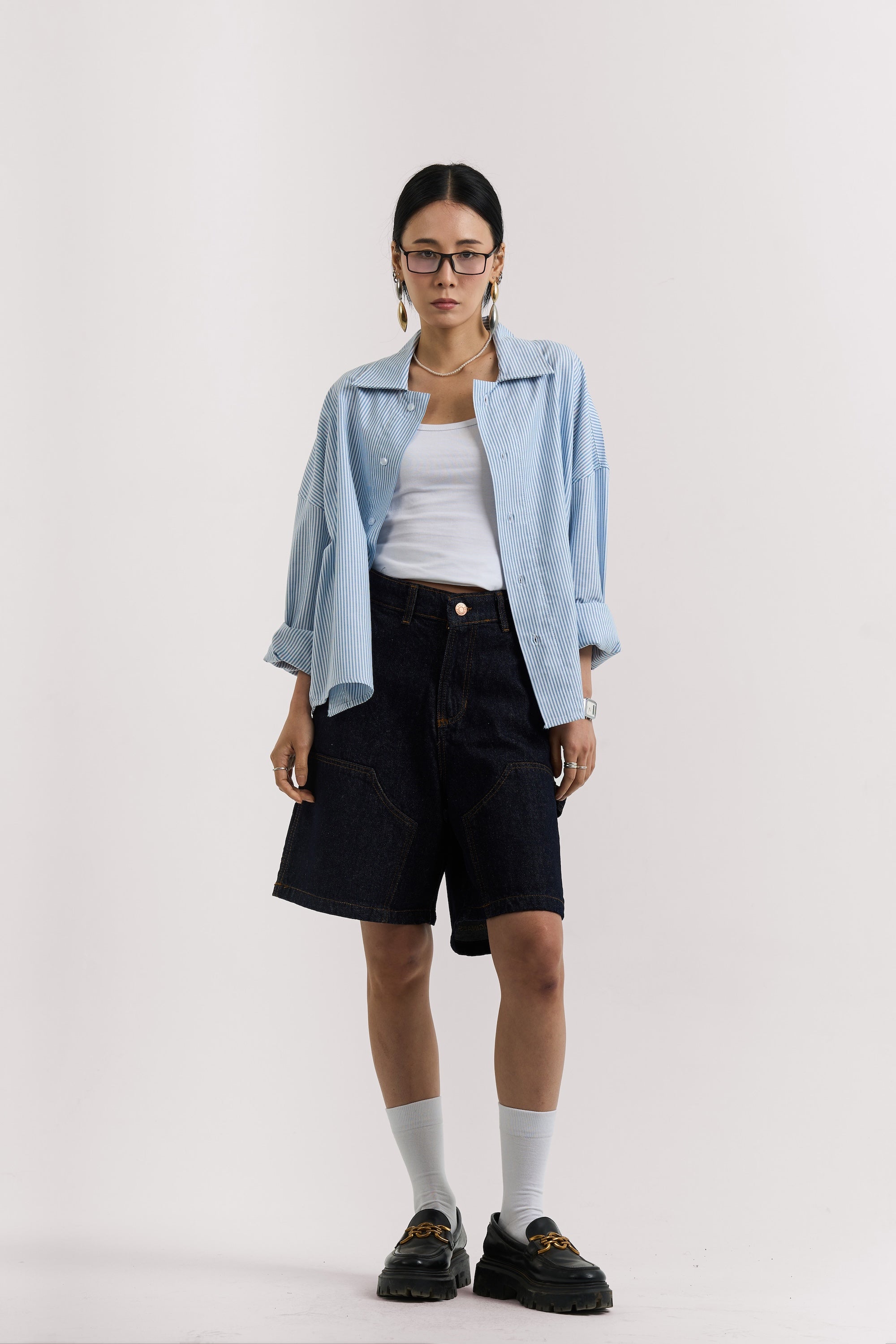 RAW BLUE CARPENTER JORTS