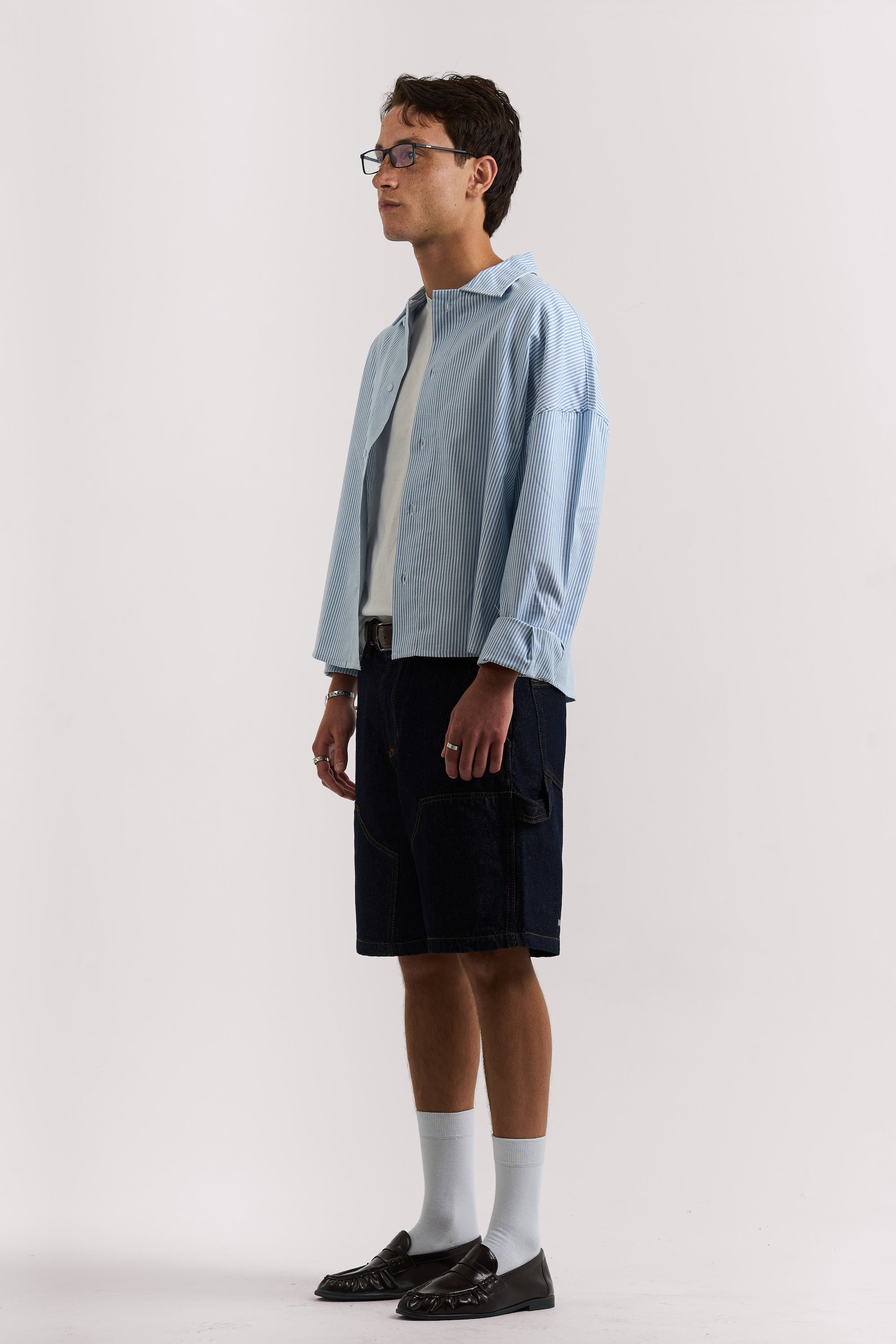BLUE STRIPED LONG SLEEVE SHIRT