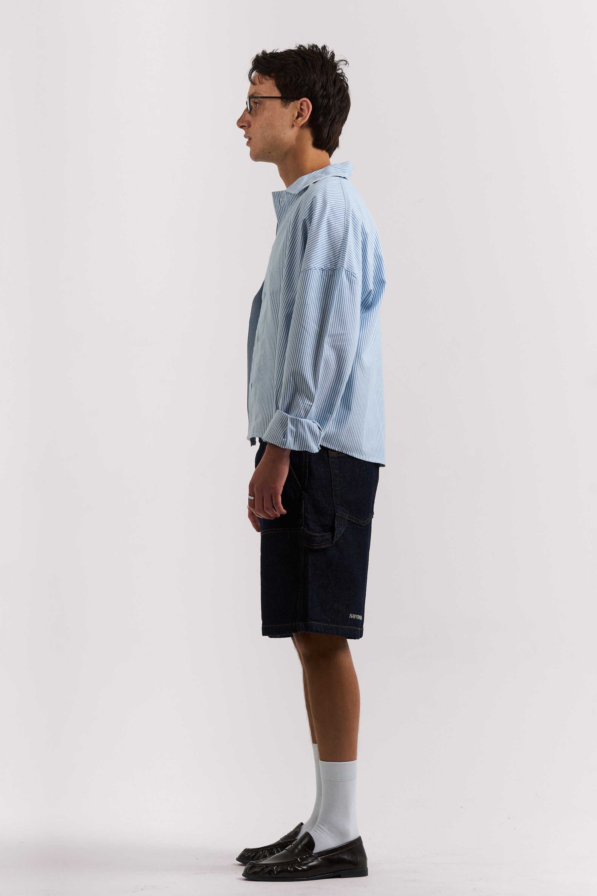 BLUE STRIPED LONG SLEEVE SHIRT