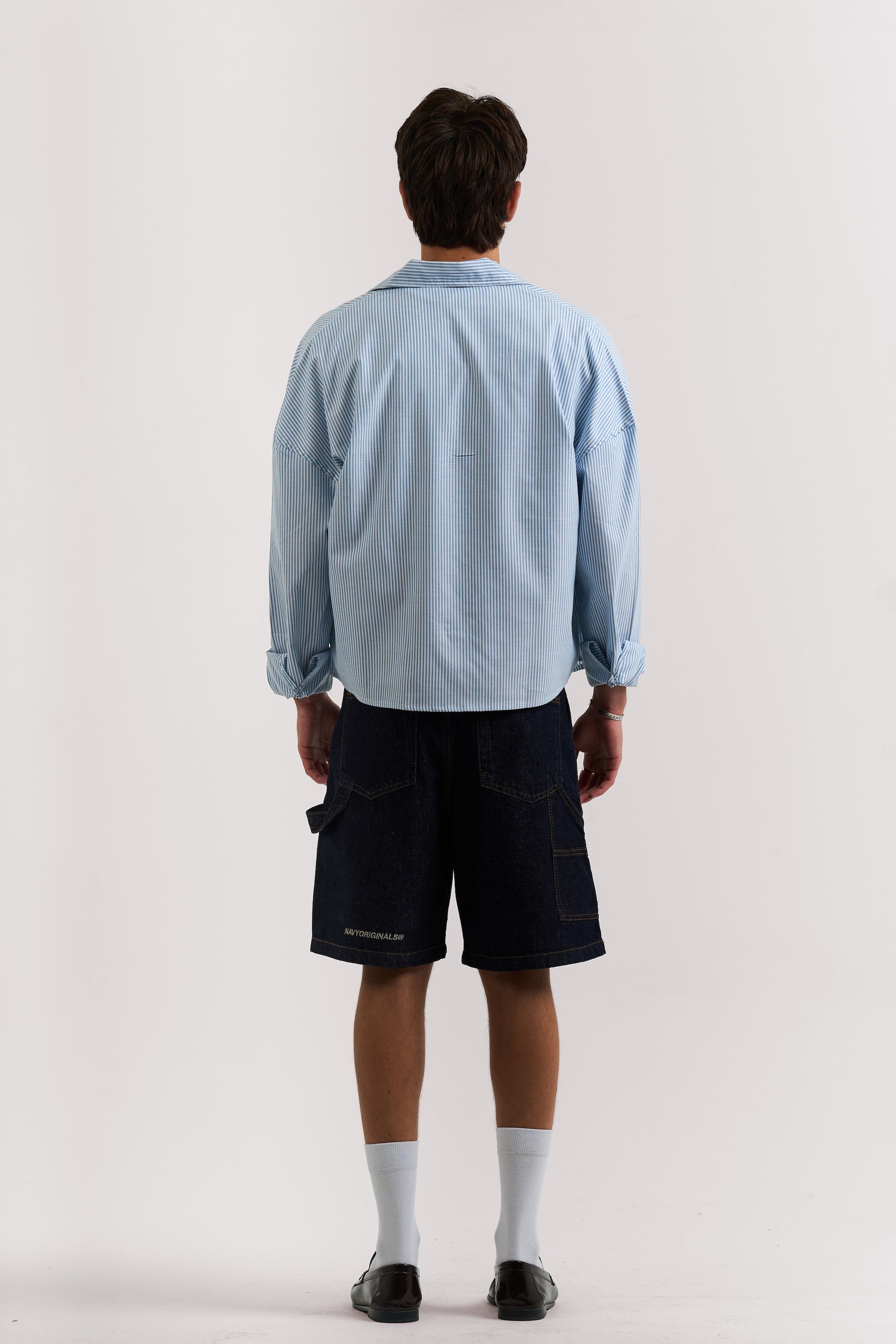 BLUE STRIPED LONG SLEEVE SHIRT