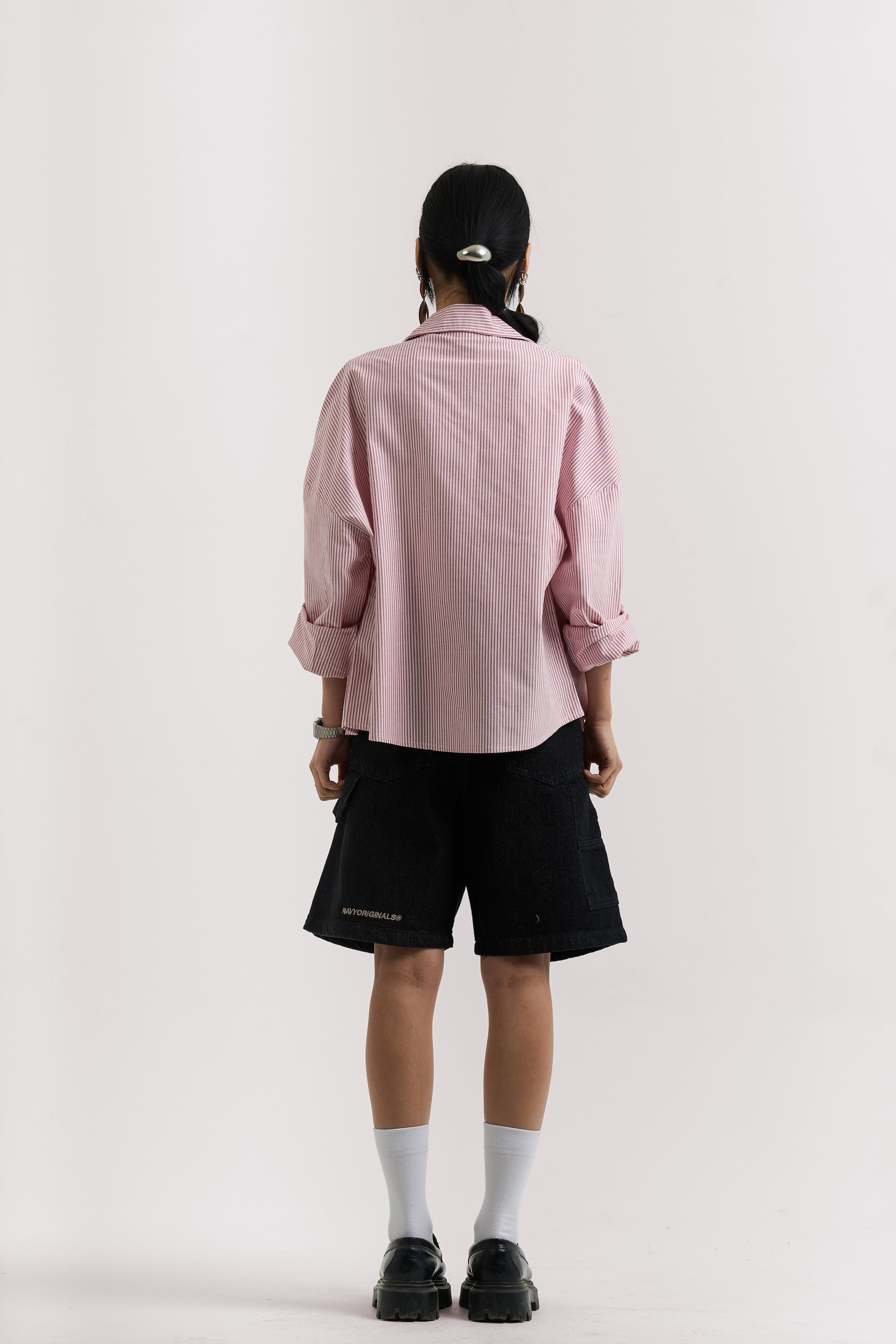 RED STRIPED LONG SLEEVE SHIRT