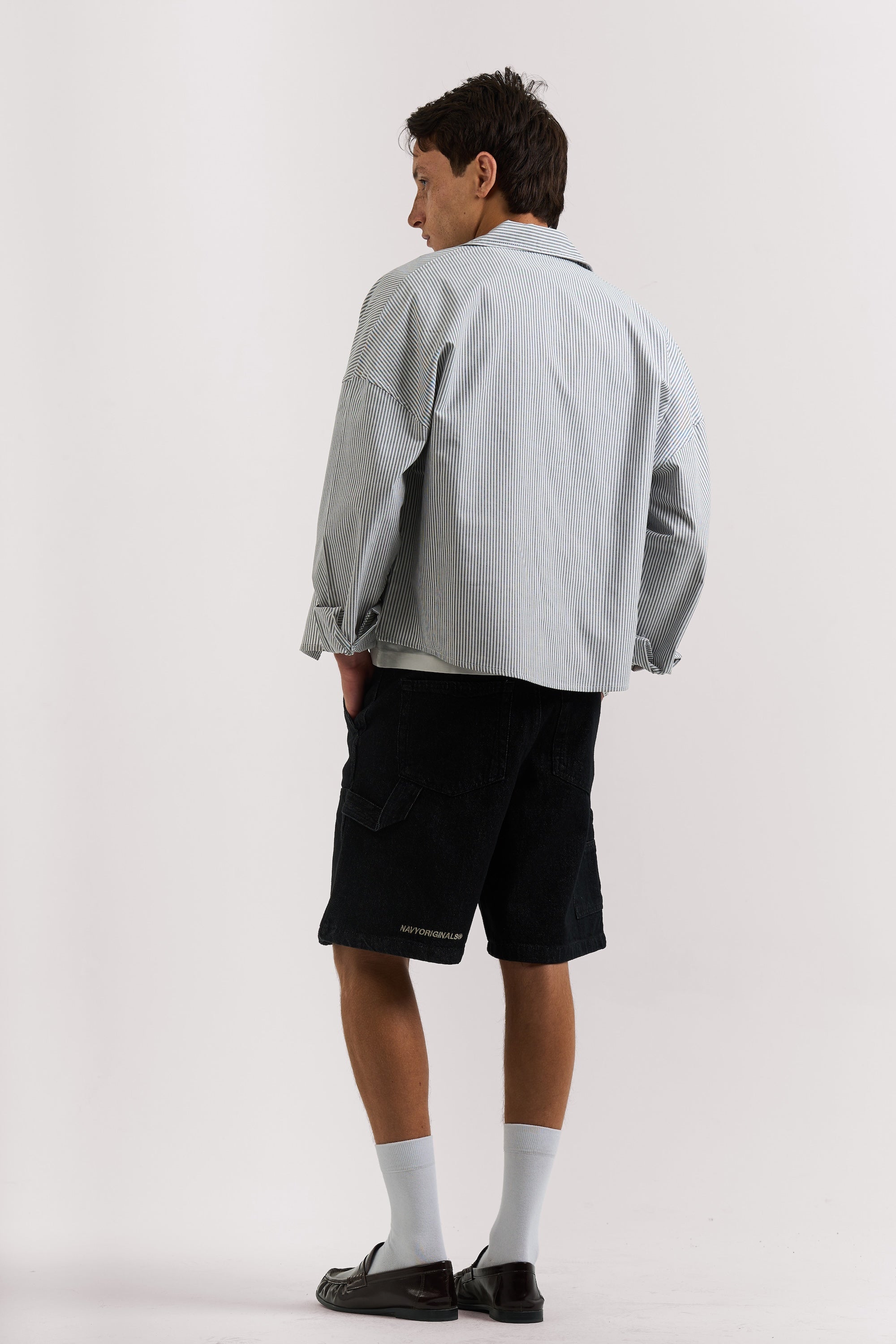 GREY STRIPED LONG SLEEVE SHIRT