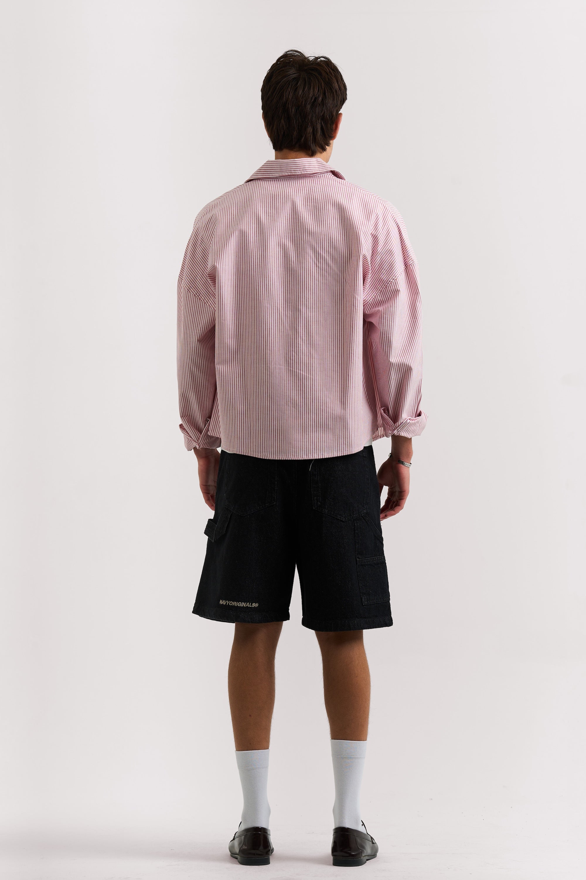 RED STRIPED LONG SLEEVE SHIRT