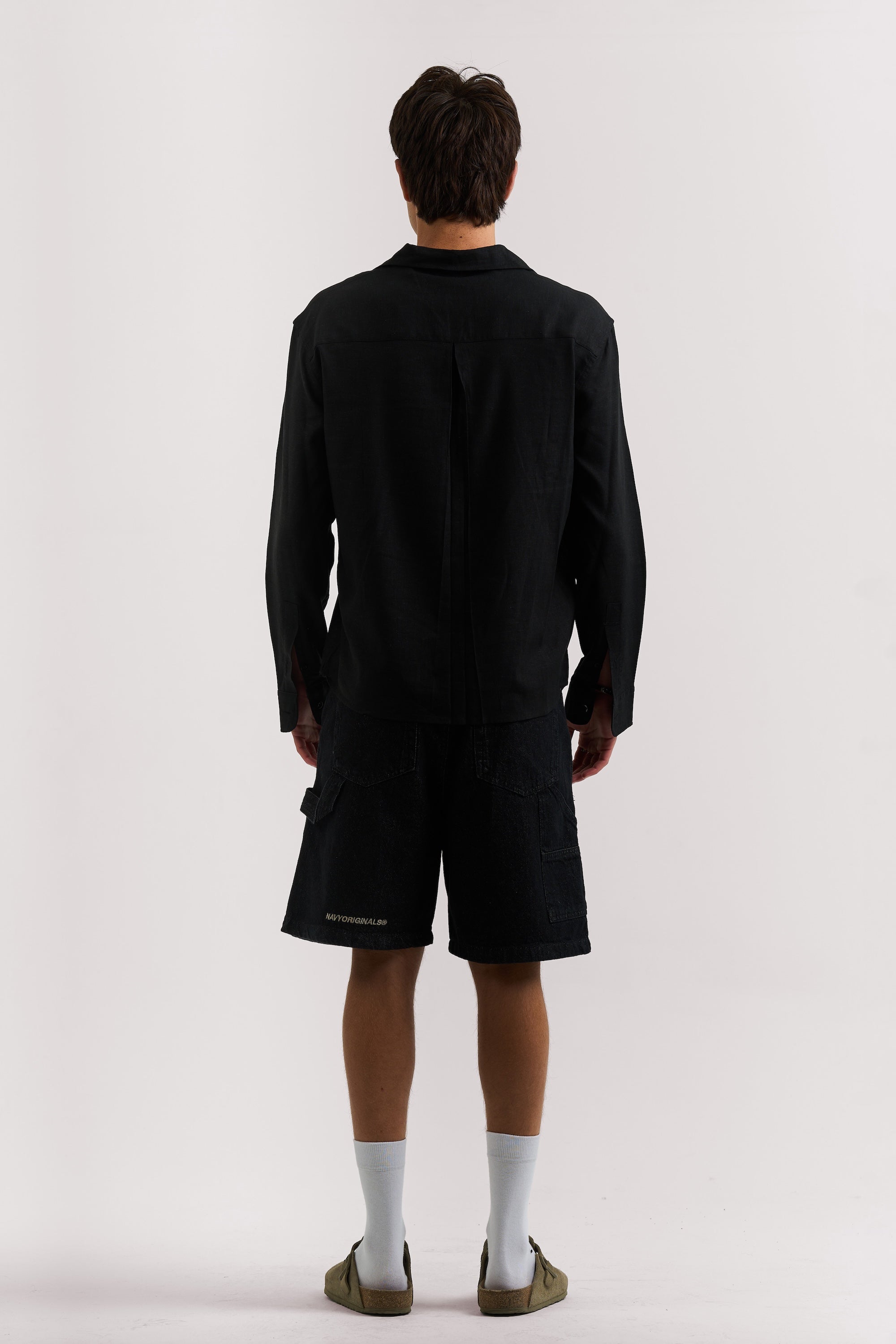 BLACK POPOVER SHIRT