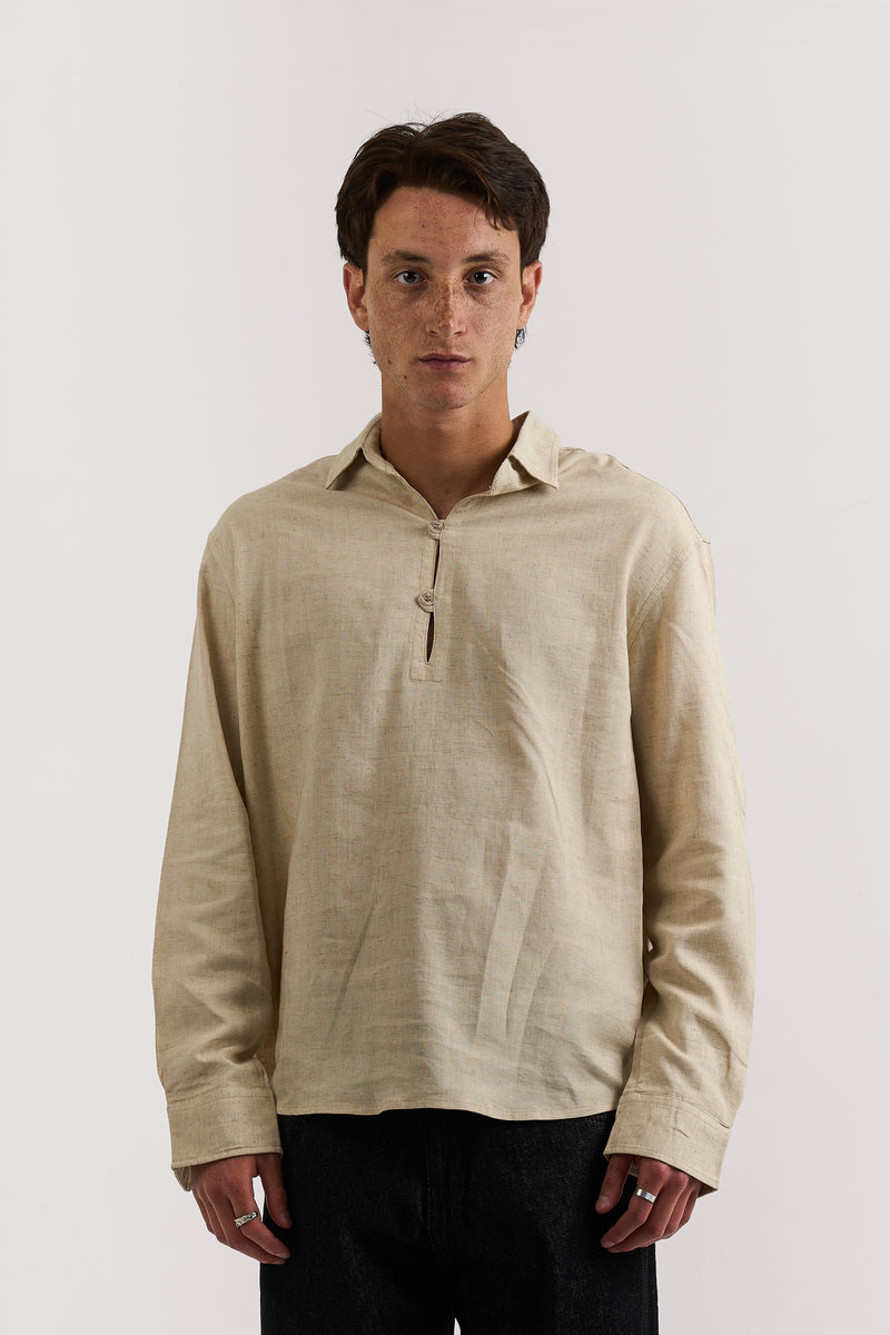 BEIGE POPOVER SHIRT