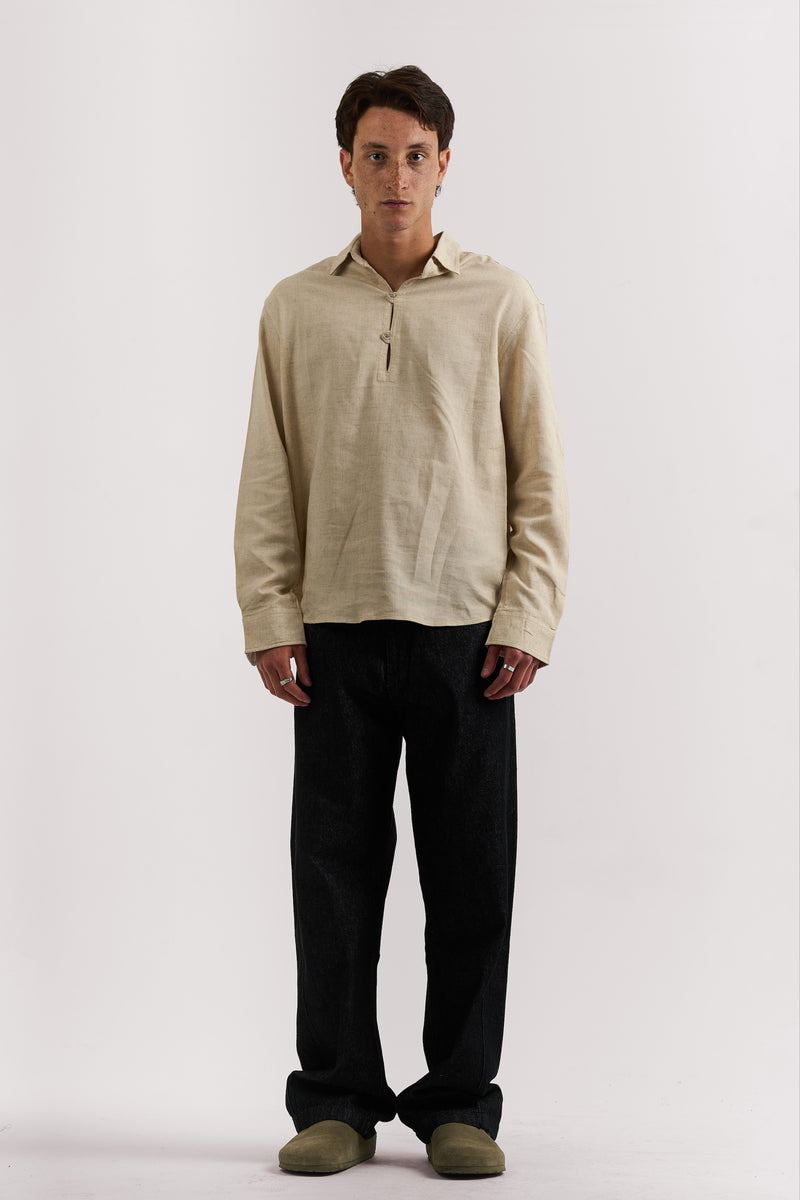 RAW BLACK LIGHT WEIGHT BAGGY JEANS