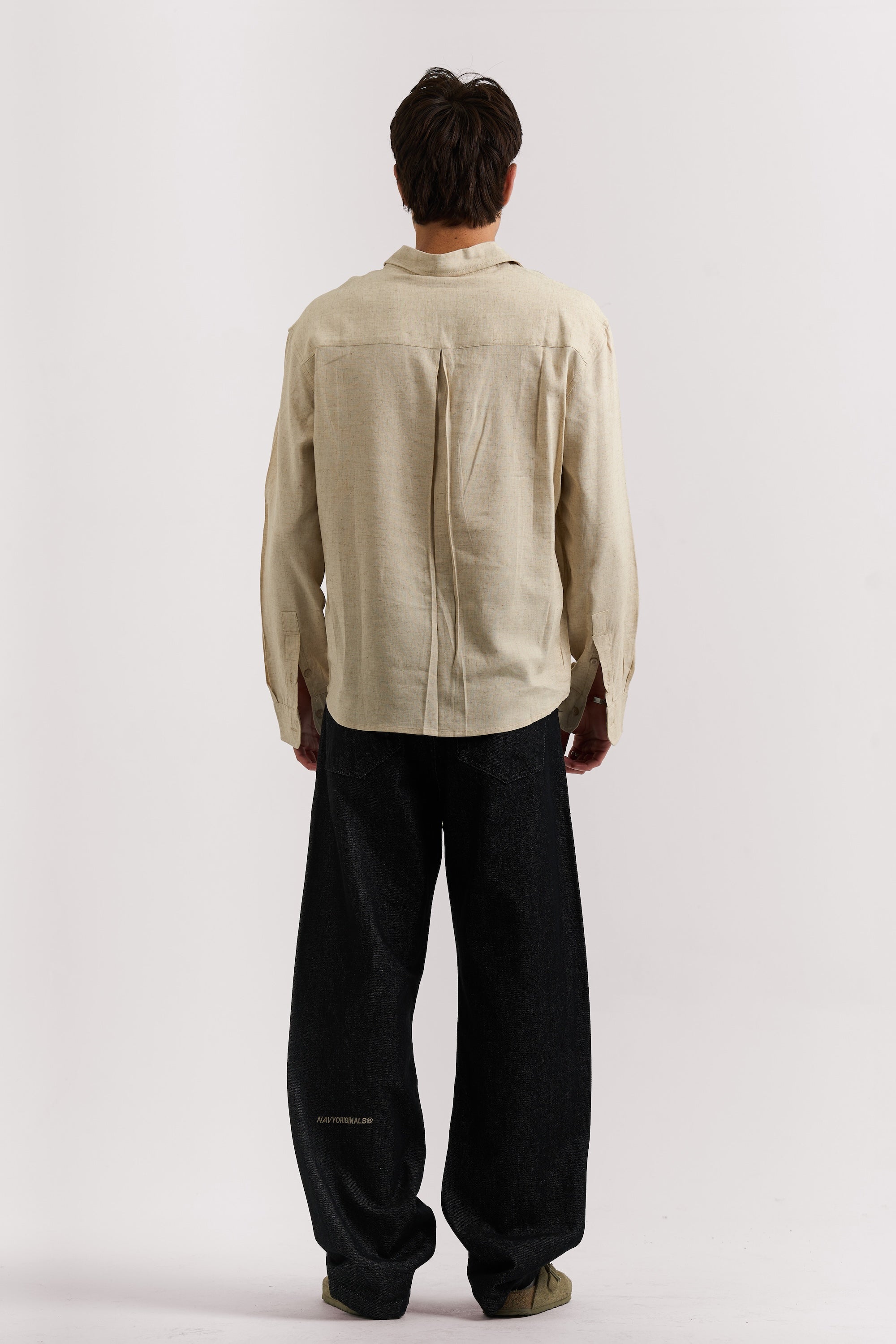 RAW BLACK LIGHT WEIGHT BAGGY JEANS