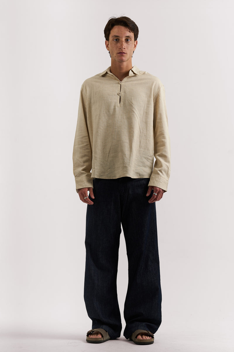 RAW BLUE LIGHT WEIGHT BAGGY JEANS