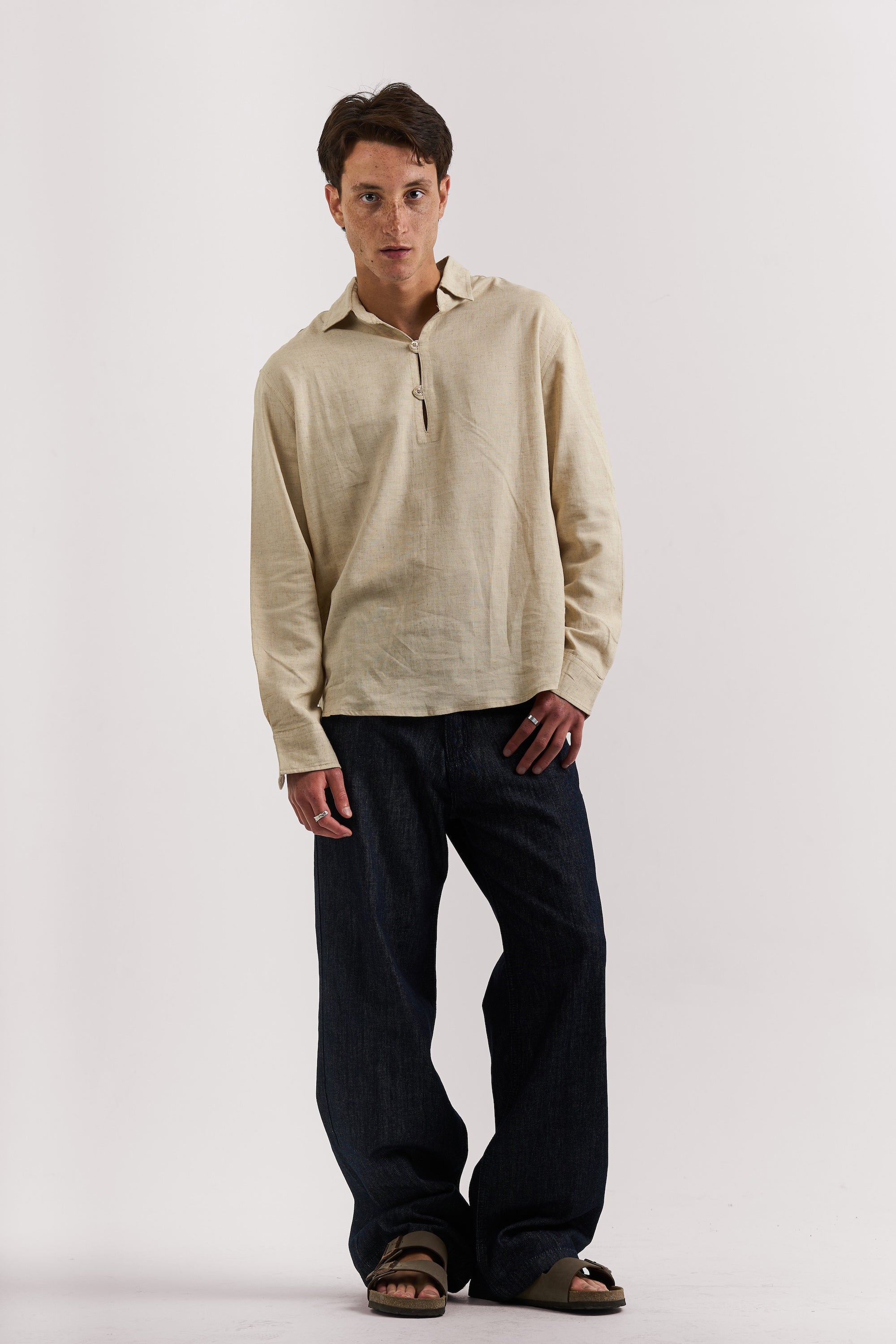 RAW BLUE LIGHT WEIGHT BAGGY JEANS