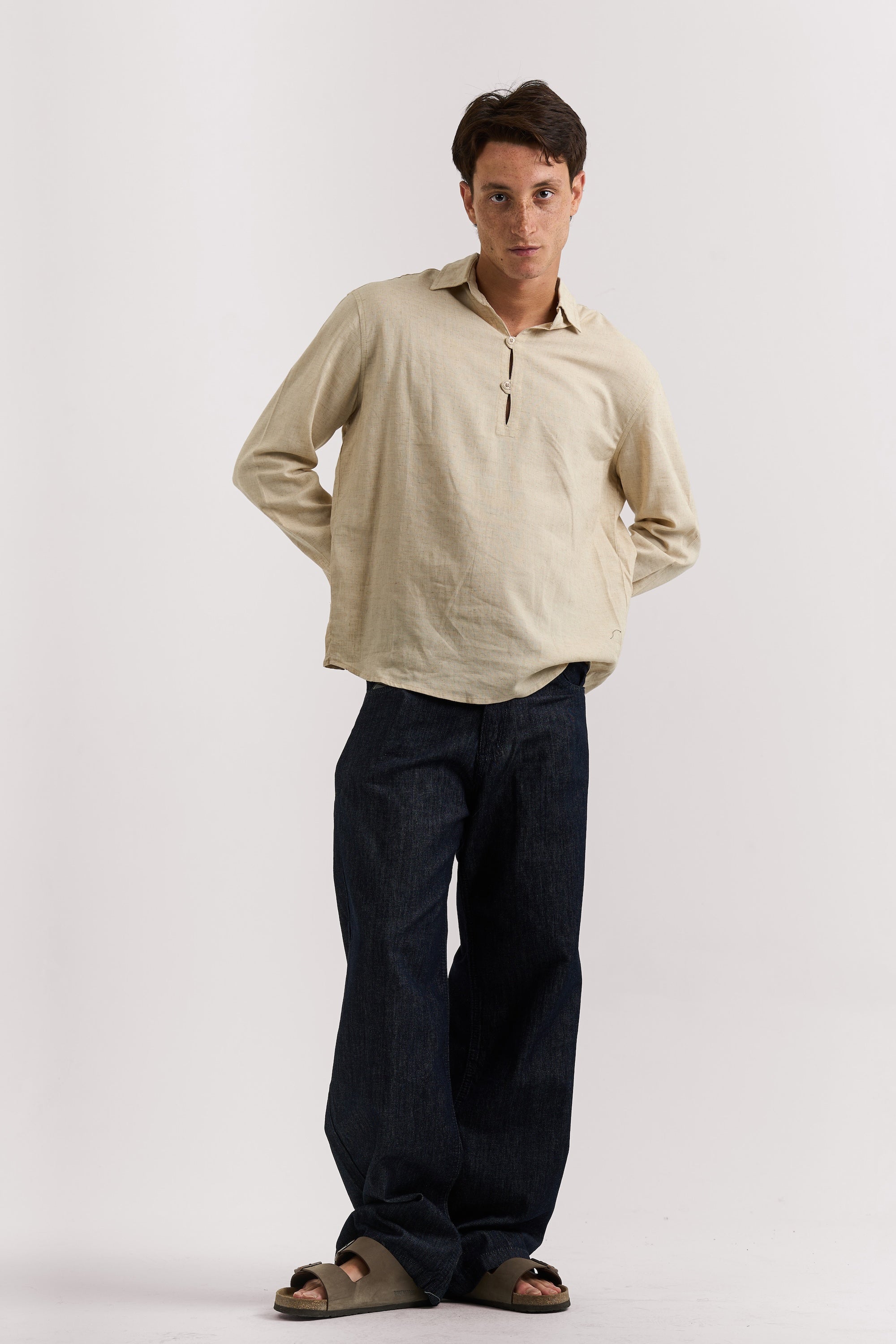RAW BLUE LIGHT WEIGHT BAGGY JEANS