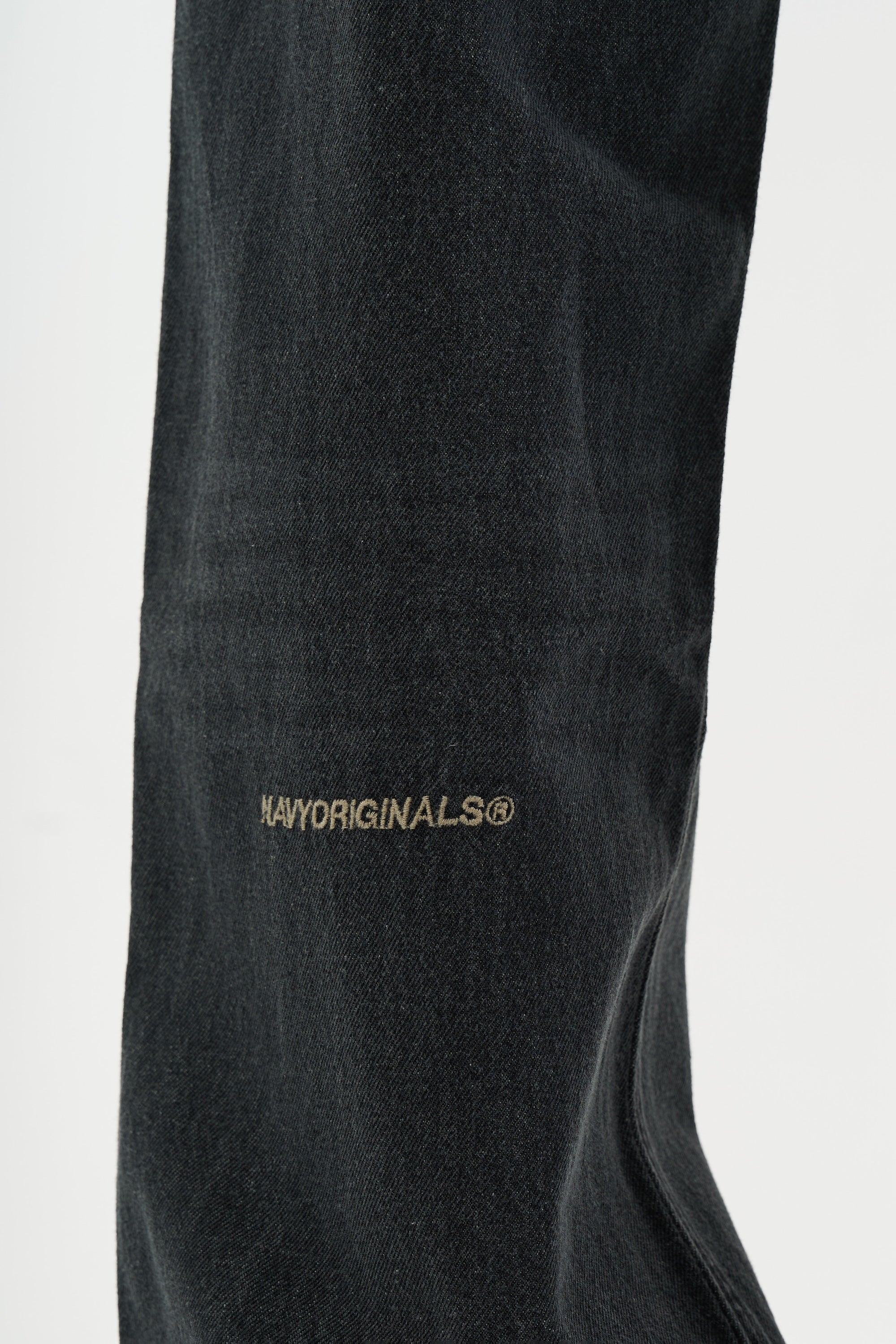 WASHED BLACK WIDE LEG JEANS MENS