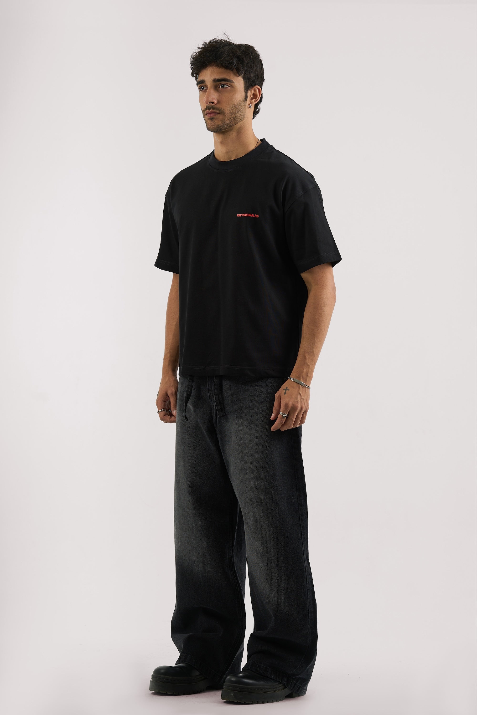 WASHED BLACK UNISEX SUPER BAGGY JEANS