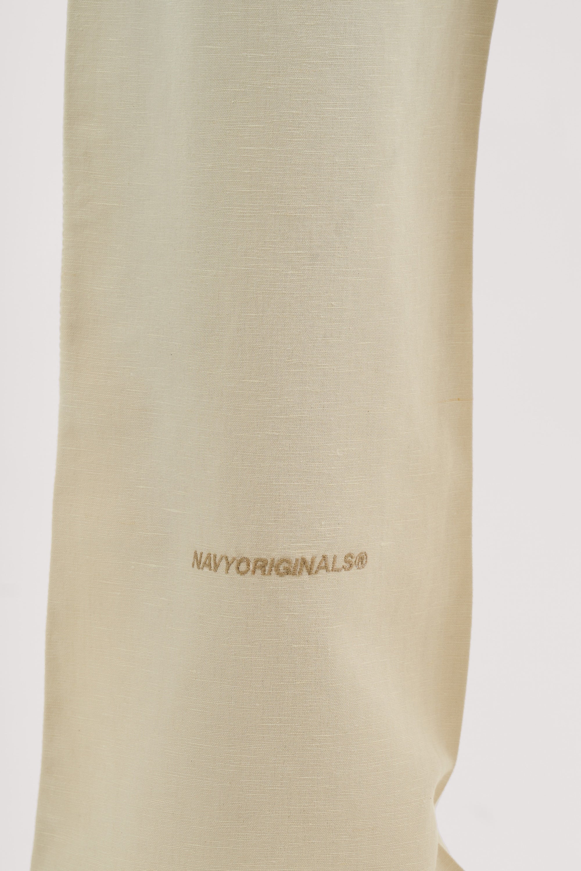 OFF WHITE PLEATED LINEN PANTS
