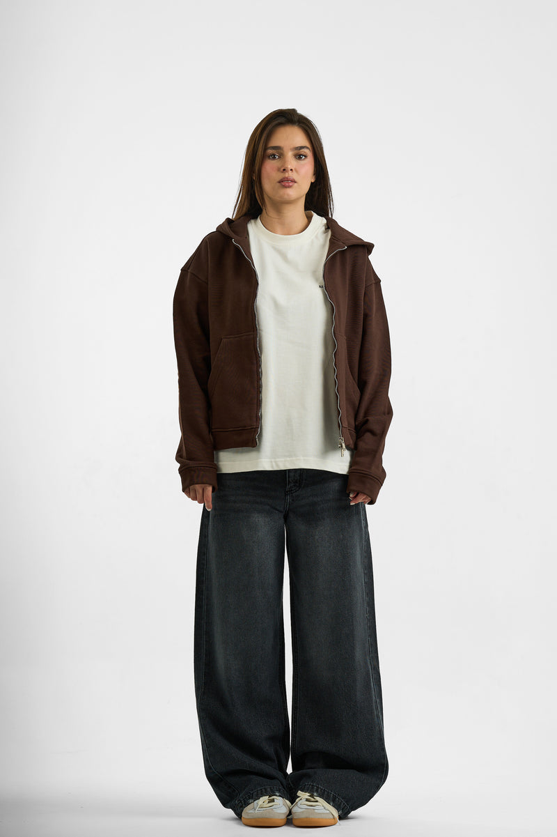 WASHED BLACK WIDE LEG JEANS WOMENS