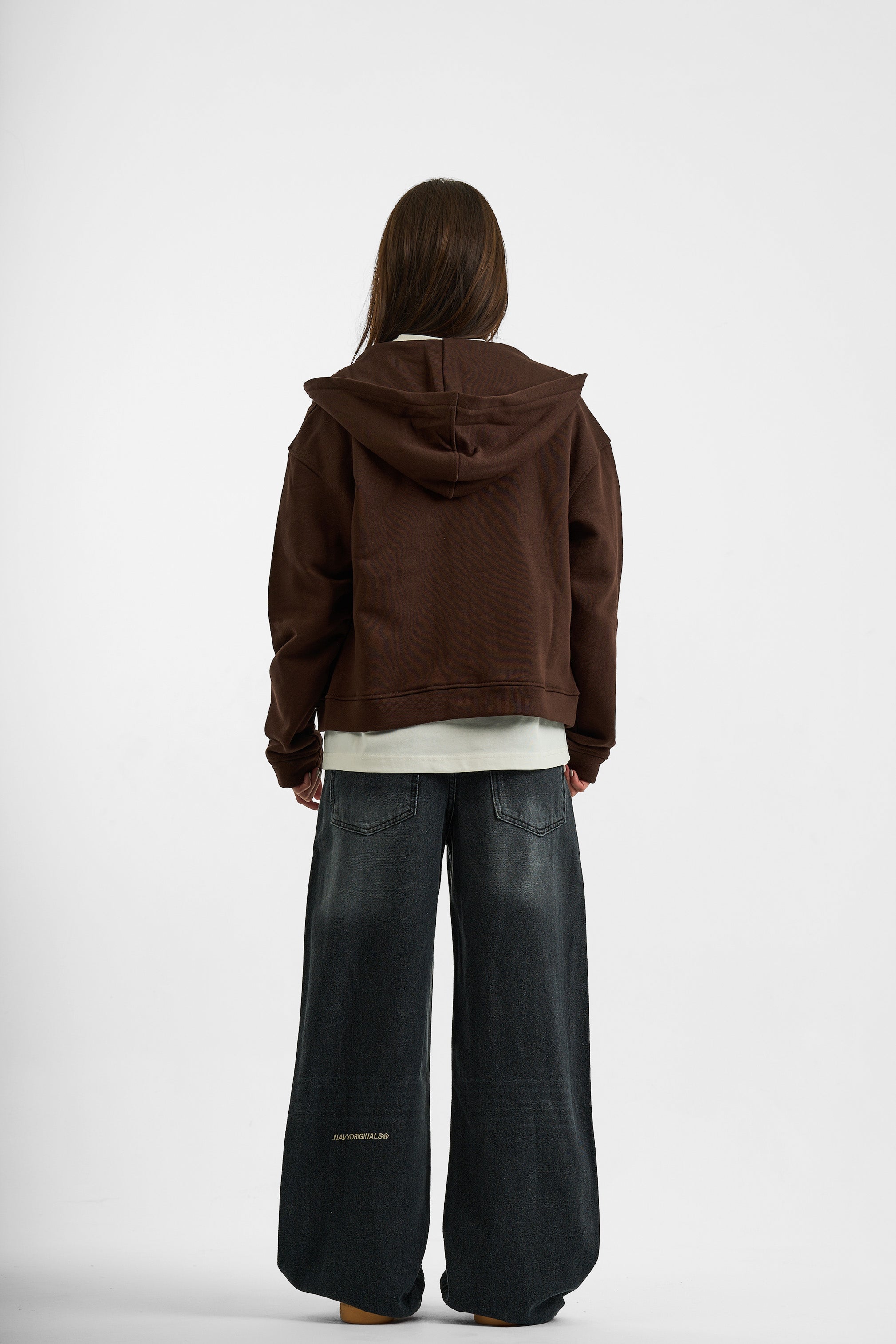 WASHED BLACK WIDE LEG JEANS WOMENS