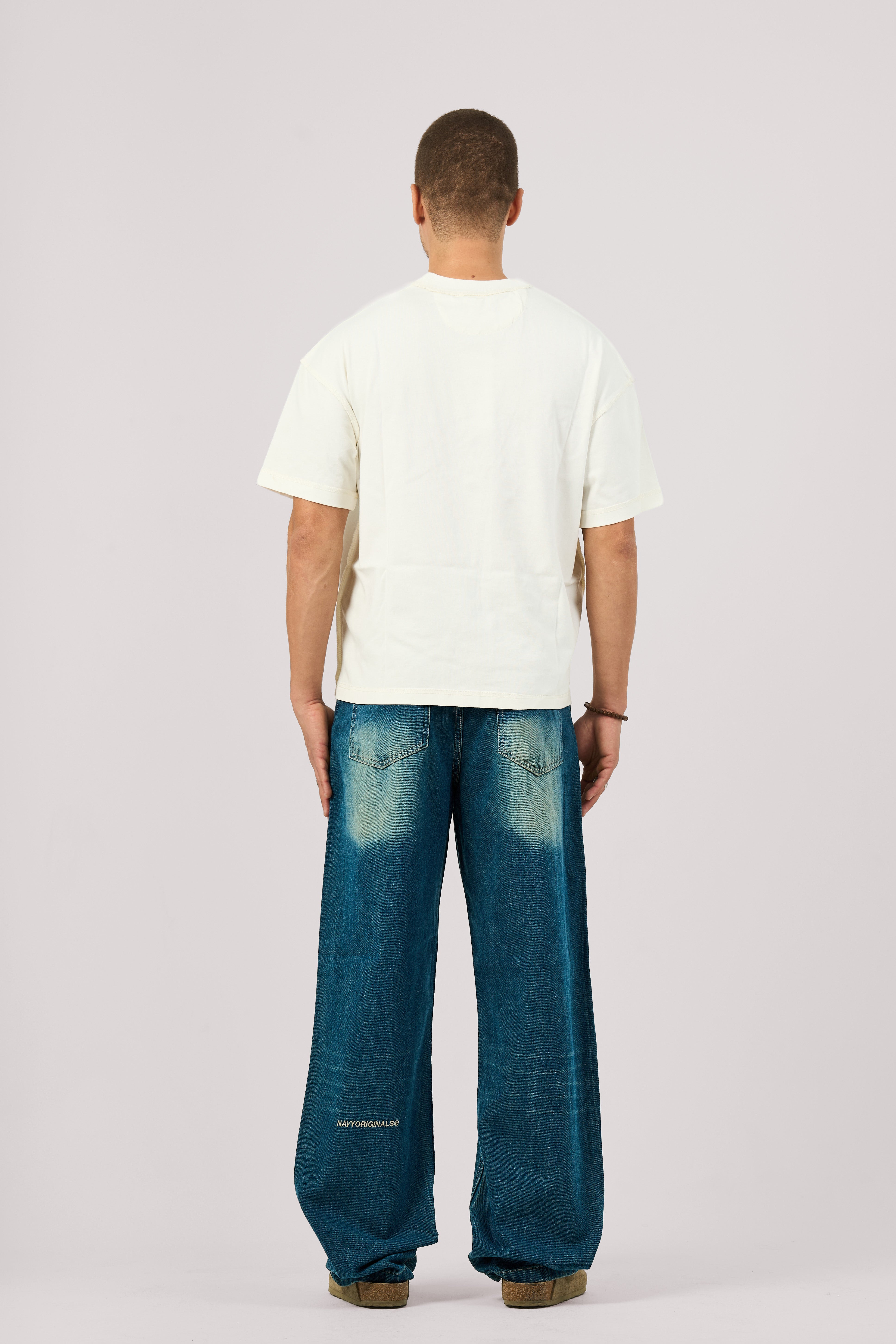 DARK BLUE WIDE LEG JEANS