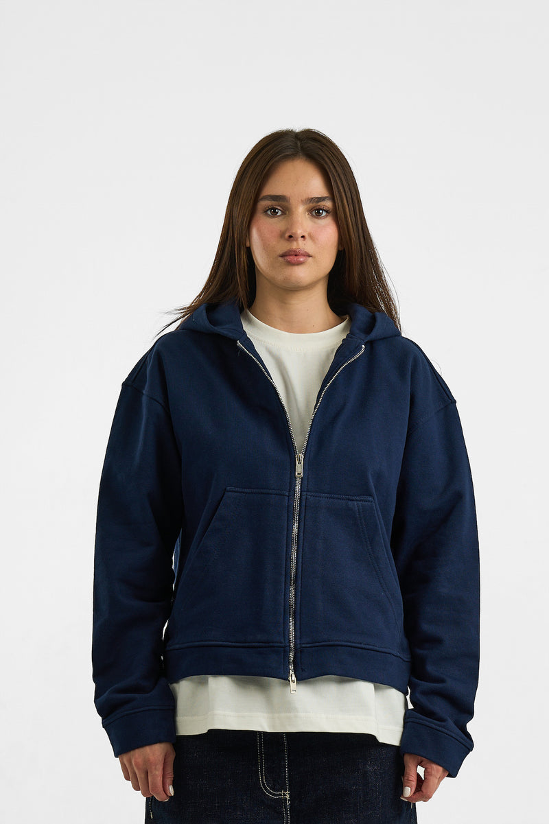 NAVY ESSENTIAL ZIP UP