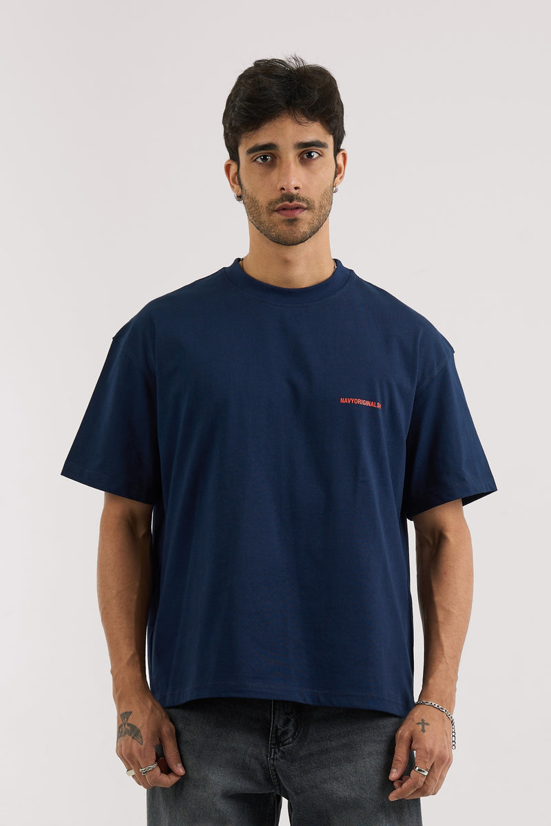 NAVY BLUE BASIC T-SHIRT